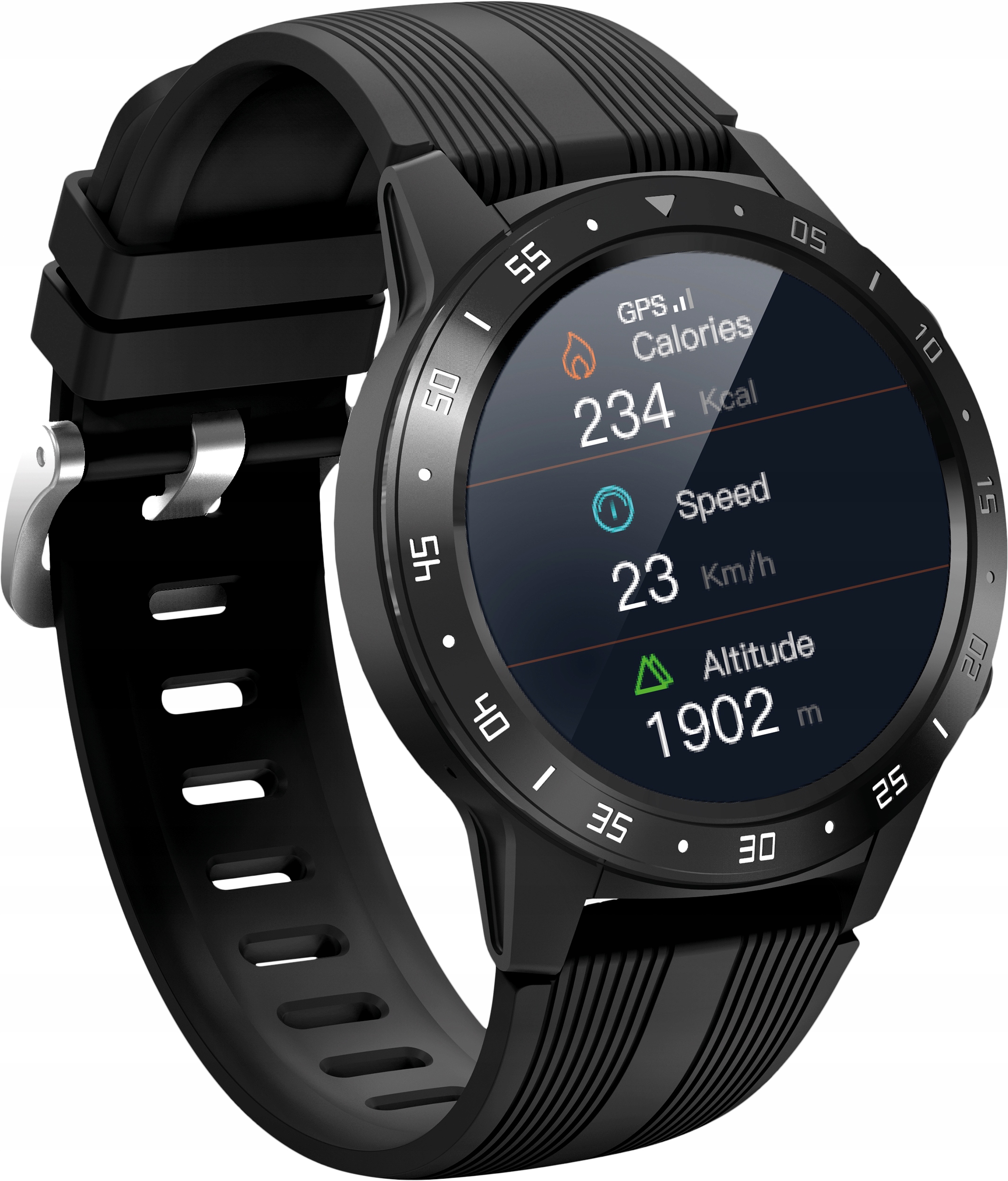 Smartwatch Maxcom Fit FW37 Argon GPS IP68 3 Paski Kształt koperty okrągła