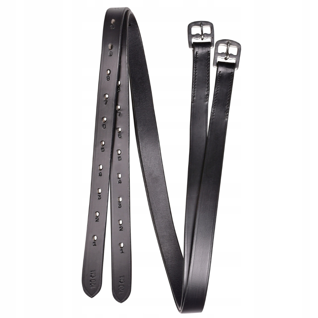Třmenové Řemeny Star kožená 22 mm černá Waldhausen 140 cm