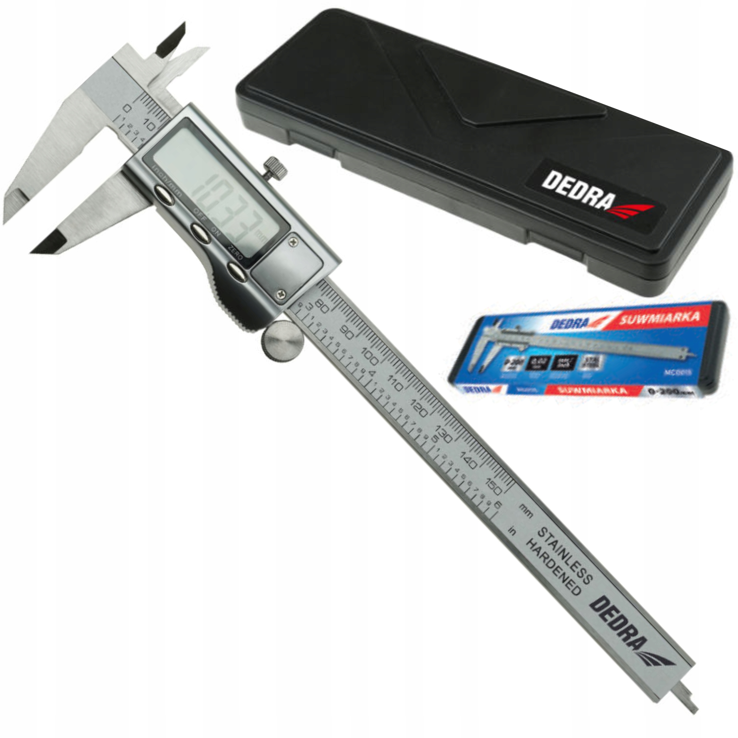 DEDRA SUWMIARKA CYFROWA 150MM MC0020 0.01 MM/M