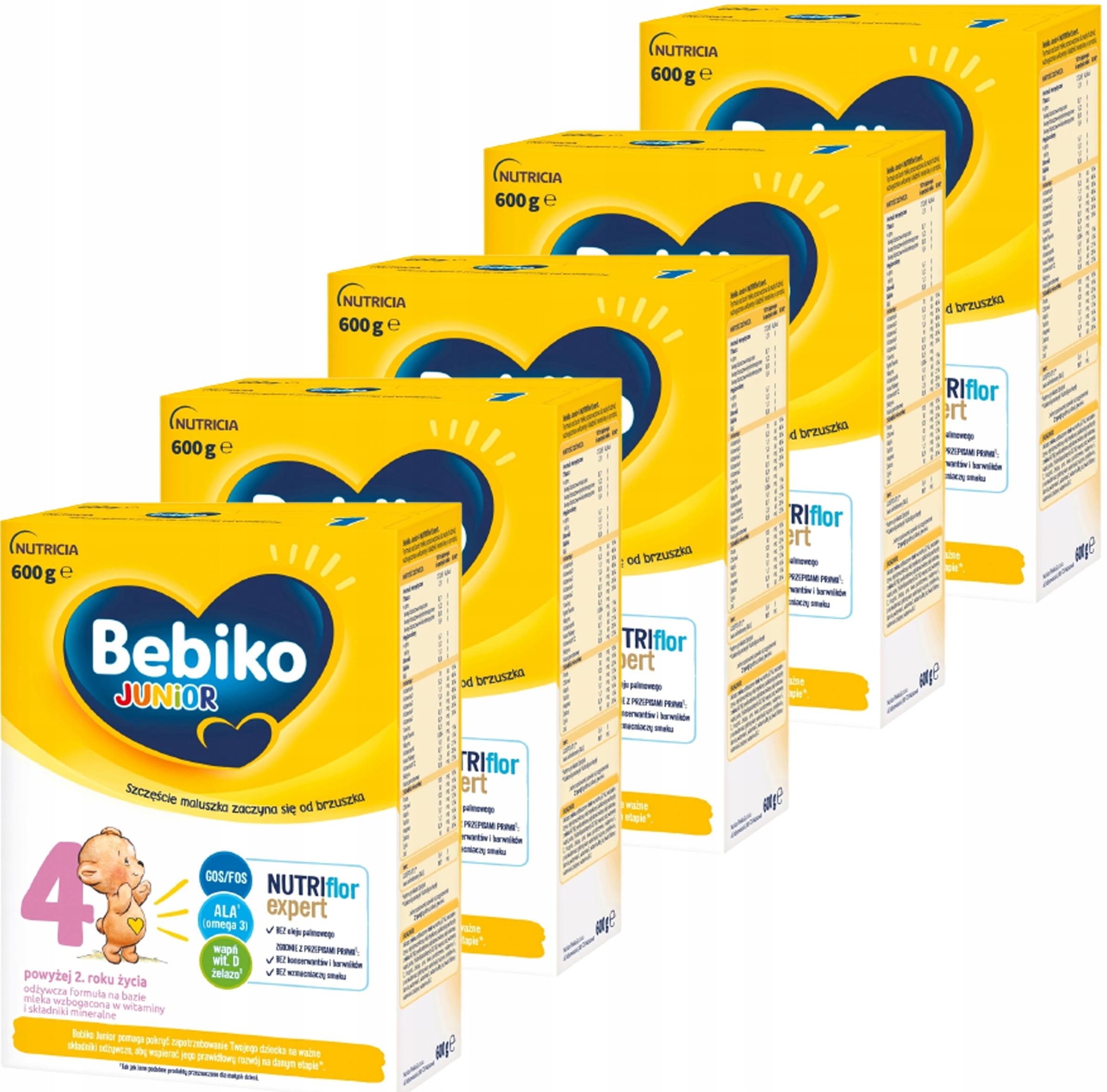 BEBIKO JUNIOR 4 NUTRIFLOR EXPERT MLEKO DLA DZIECI POW. 2. ROKU ŻYCIA 600G