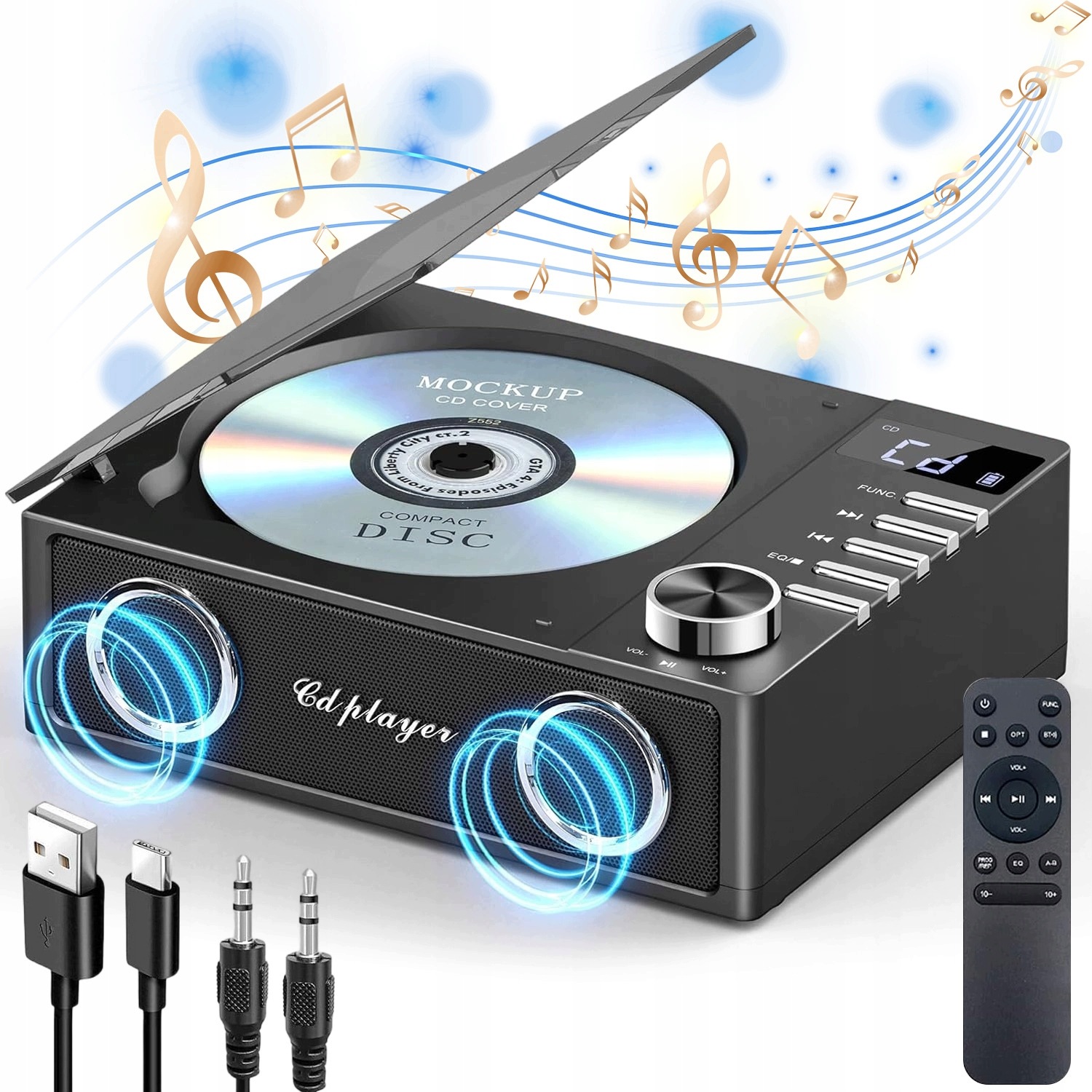 CD Prehrávač, Stolný CD Prehrávač, Bluetooth Reproduktor Ako Darček