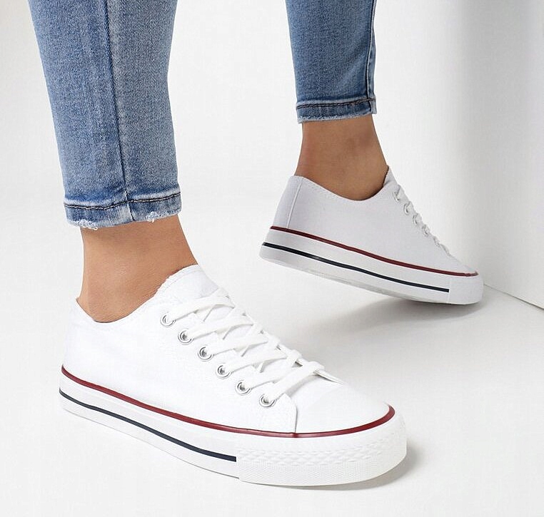 BIAŁE KLASYCZNE TRAMPKI SLIM R.38 Marka Seastar