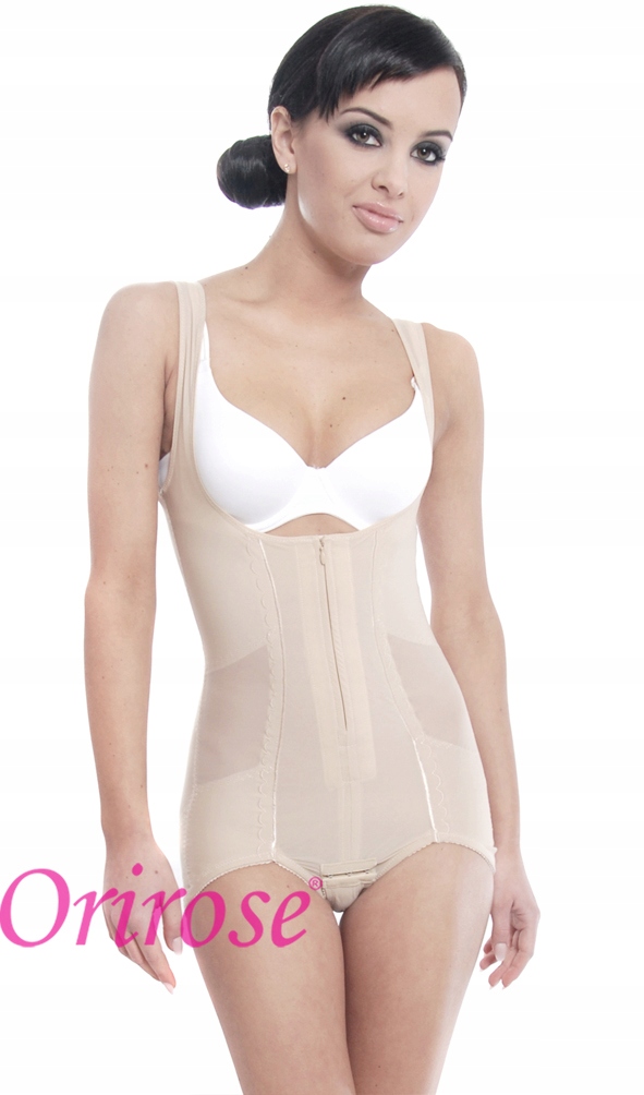 Orirose gorset BODY mocno WYSZCZUPLAJĄCE brzuch modelujące talię biodra Rozmiar S/M (36/38)