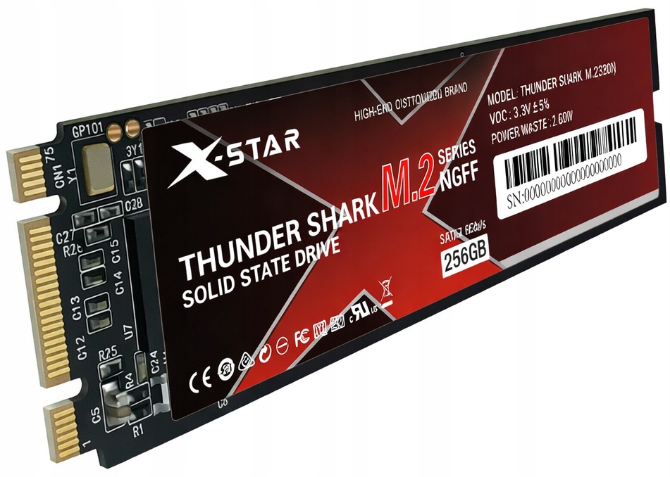 Dysk Ssd X-Star Thunder Shark 256GB M.2 Sata Ngff 2280