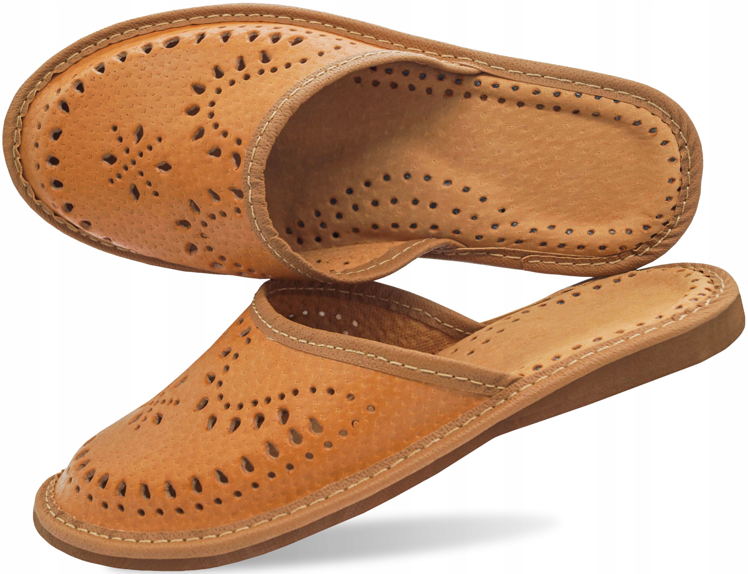 

Pantofle damskie skórzane góralskie