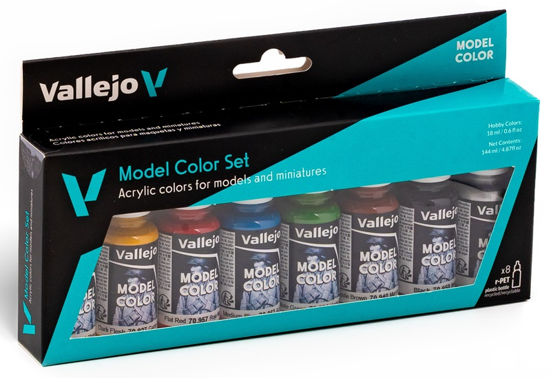 Vallejo 70260 zestaw Model Color 8 farb 18ml - Wargames Basics