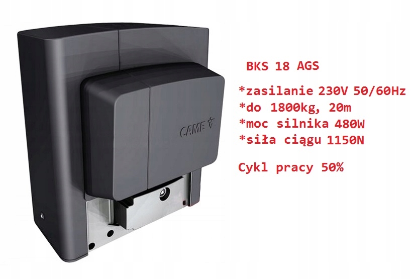 Siłownik do bramy przesuwnej CAME BKS18AGS, kolor szary