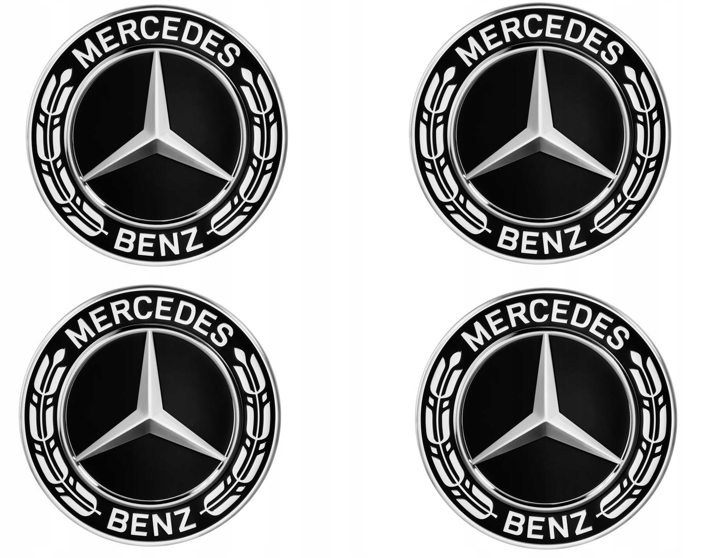 Mercedes víčko hliníkového ráfku hvězda 66,8 mm, sada 4 kusů