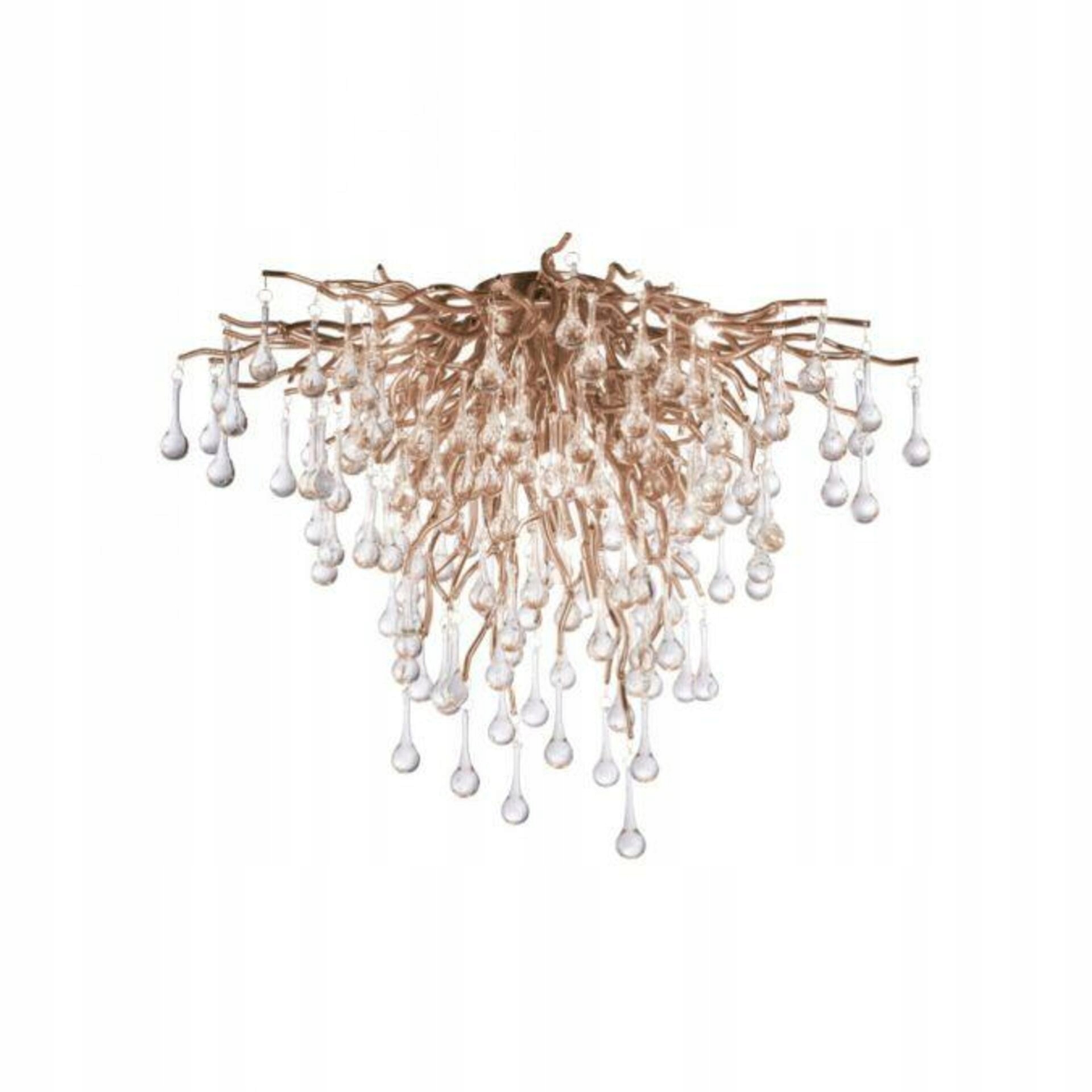 Stropný luster Paul Neuhaus Icicle staromosadz, G9, krištáľový efekt, 60 cm