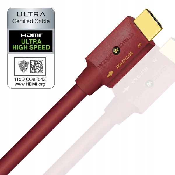 Wireworld Radius48 (rah) Hdmi kabel 2.1 3 m 8K Hdcp 2.3 HDR10+