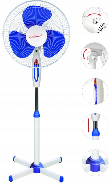 Wentylator podłogowy Amare VT-02 40W- 40cm