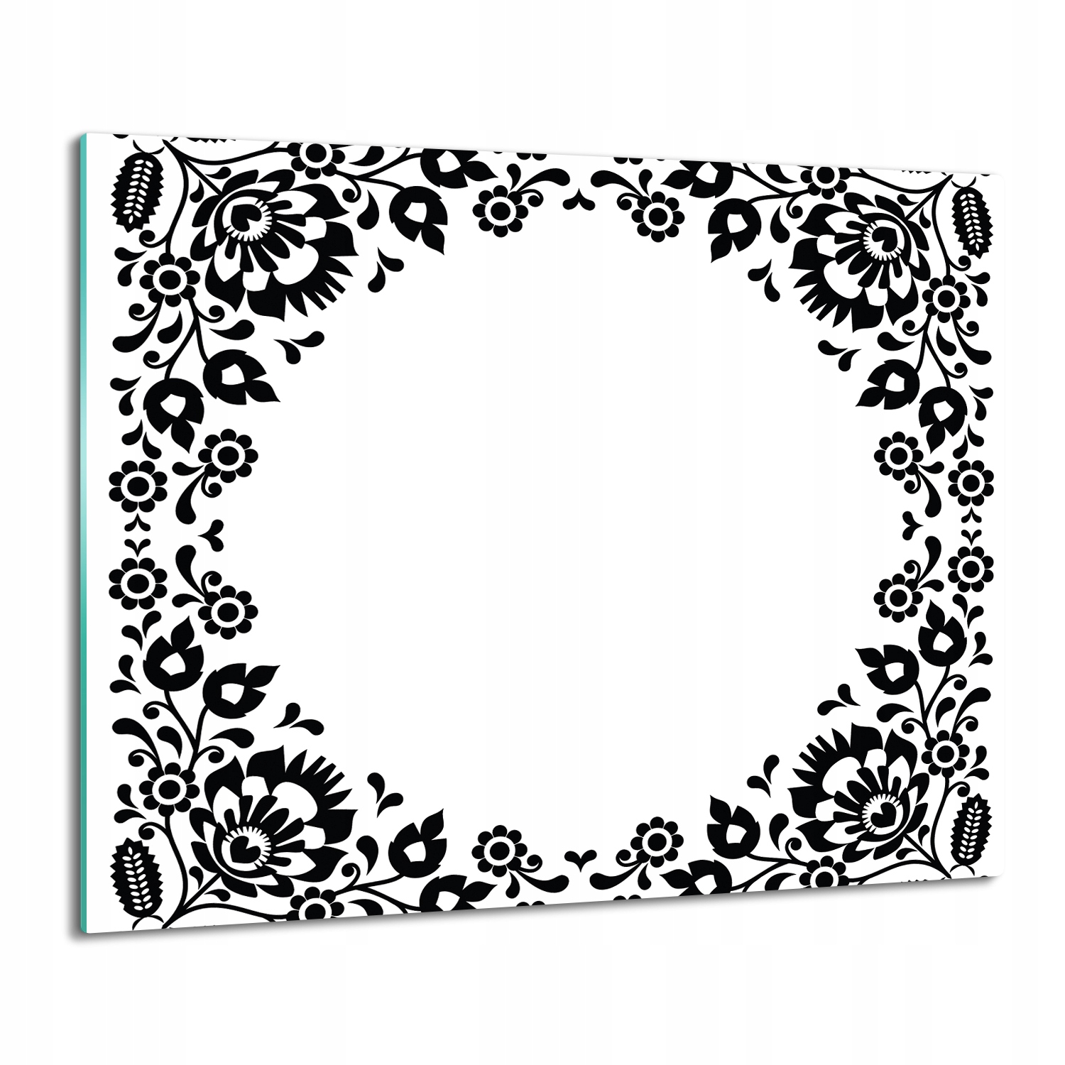 Kryt na sporák s fotografií Lidový vzor květiny 60x52