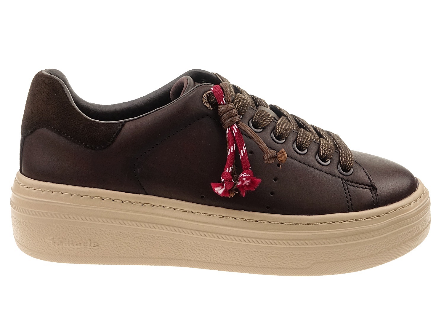 Tamaris buty sneakersy półbuty 23775 mocca, skóra New 38