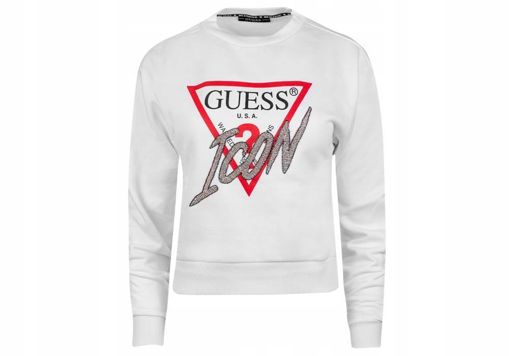 

Guess Bluza Damska Icon Fleece White r. XL