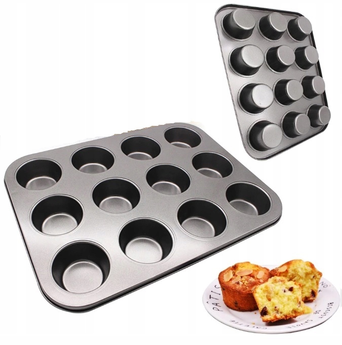 

Forma Blacha Do Pieczenia Muffin 12 Babeczek Duża