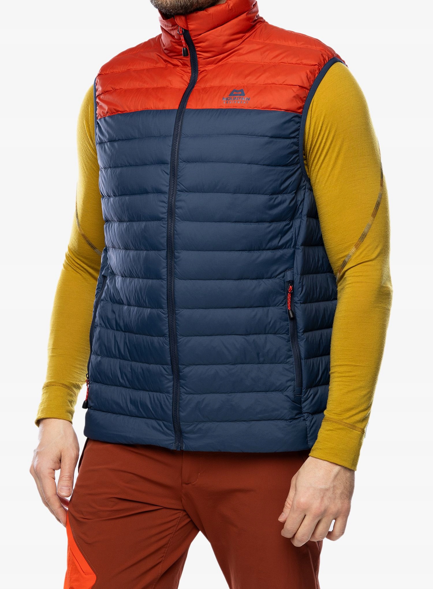 Péřová vesta Mountain Equipment Earthrise Vest dusk/red rock XXL