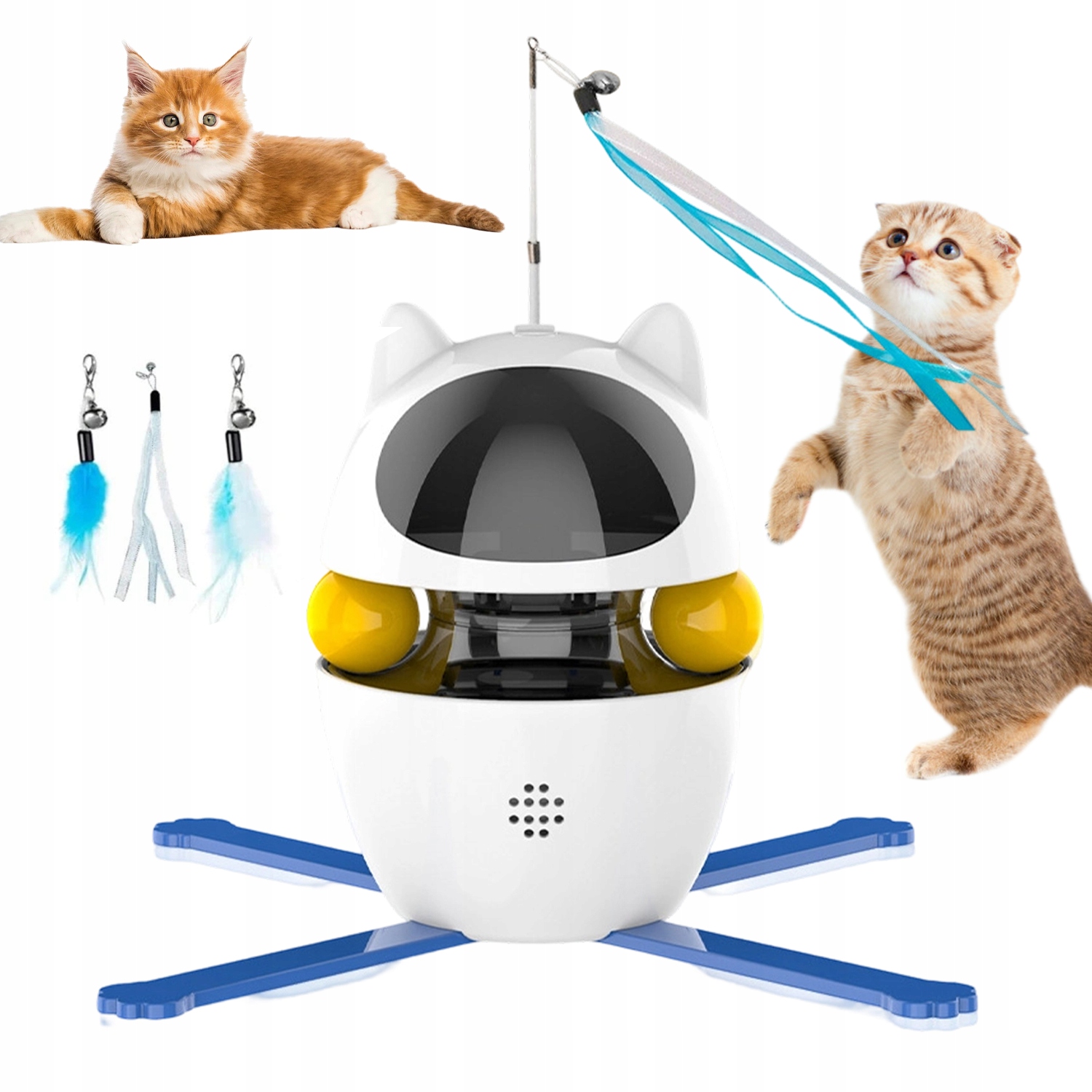 Levně Elektrická Hračka Pro Kočky 3 Úrovně Rychlosti Laserový Zvonek