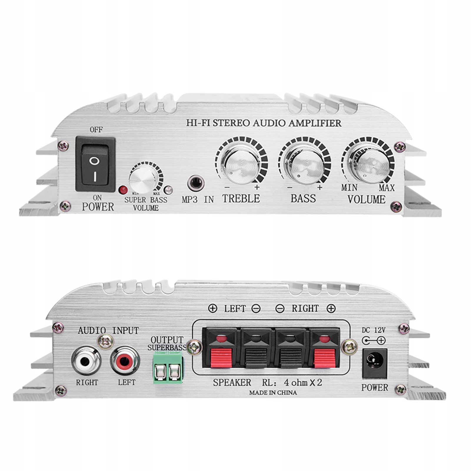 Audio wzNaMacniacz samochodowy 2.1 kanay