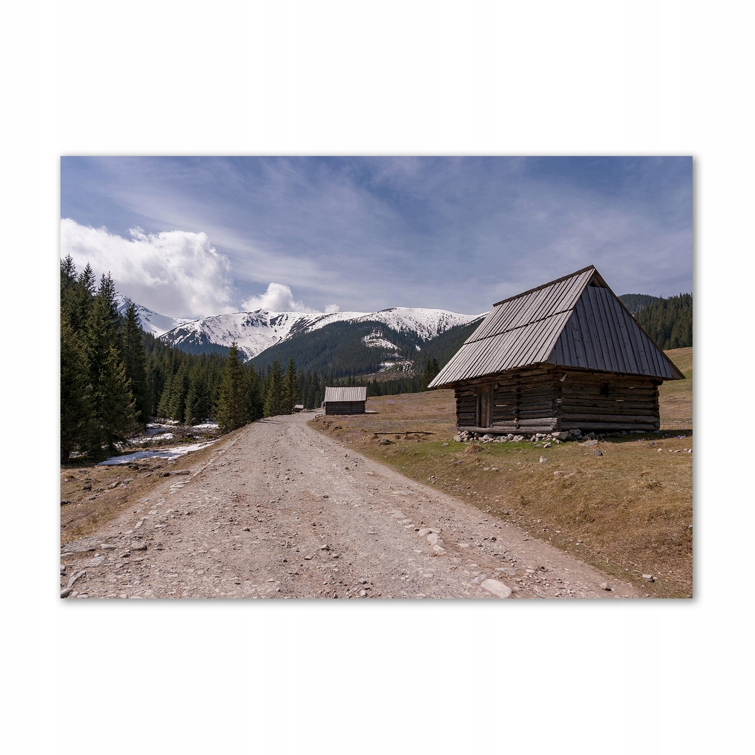

Foto obraz szkło hartowane Domek w górach 100x70