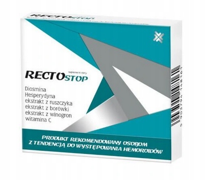 

Rectostop 30 tabl na hemoroidy, żylaki Diosmina