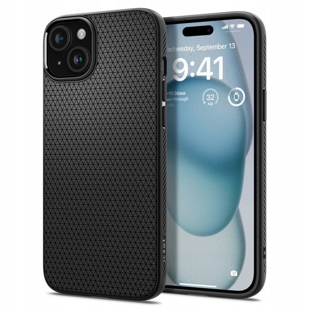 Etui Spigen Liquid Air na iPhone 15 czarny mat