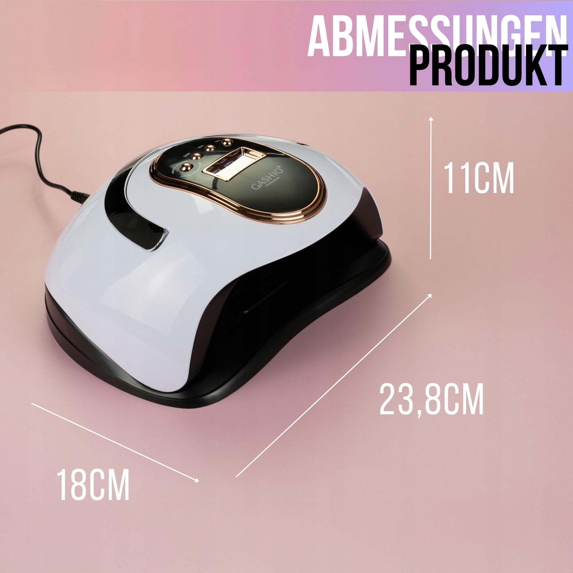 GASHIO Lampa UV LED Do Paznokci 168W Z Czujnikiem I Timerem — miniatura 6
