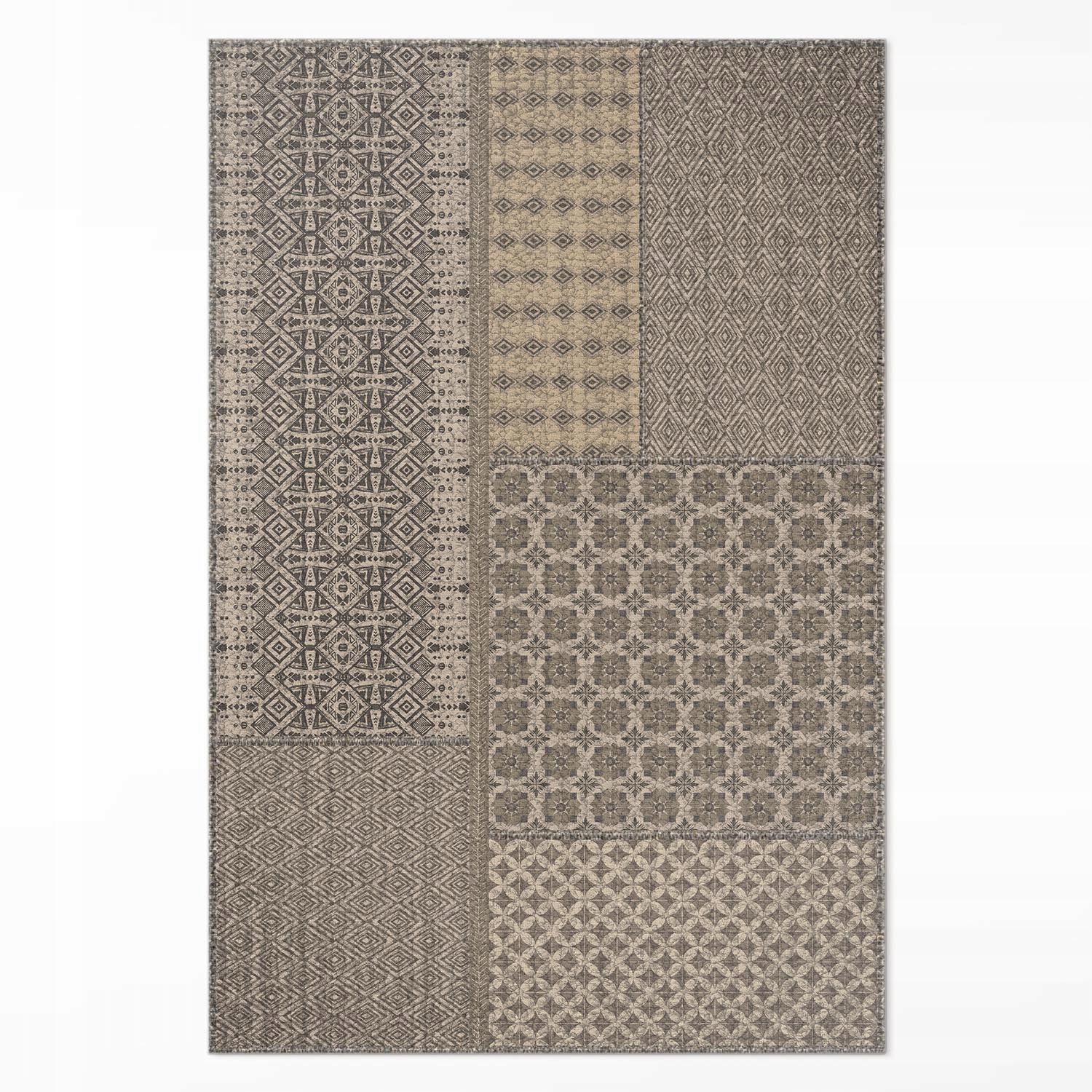 Loftový vinylový koberec Aztécky vzor imitácia zdobenej tkaniny 120 x 180 cm