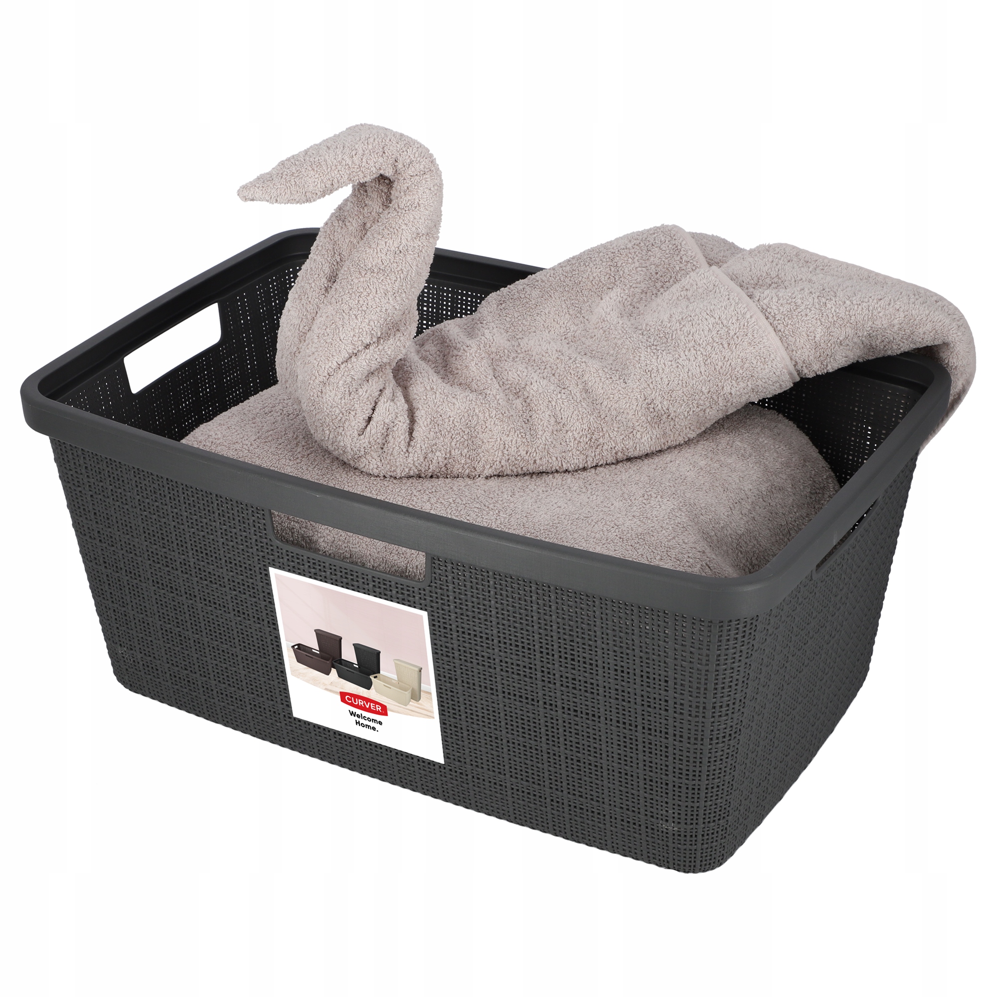 

Curver Kosz Na Pranie Do Magla 46 L Ciemny Szary