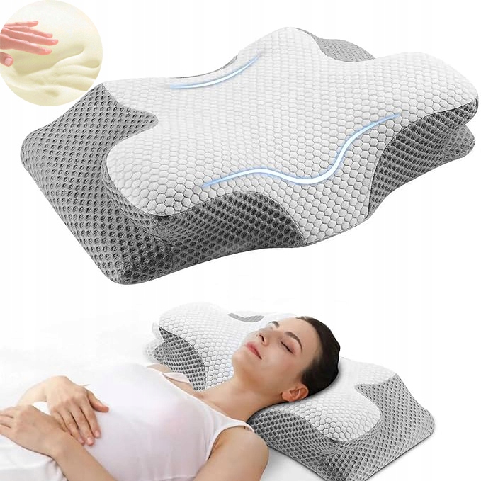 Paměťový Pěnový Polštář Pro Spání Na Boku, Zádech A Břichu S Odnímatelným Povlakem