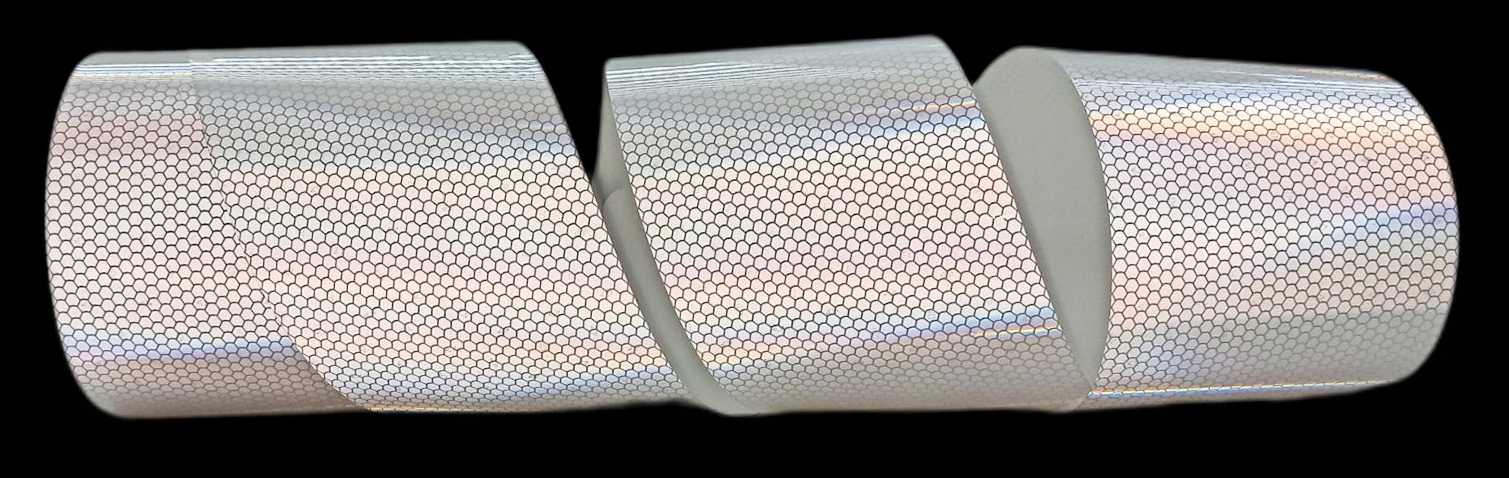 TAŚMA ODBLASKOWA SAMOPRZYLEPNA NAKLEJKA BIAŁA 15cm Marka Oralite