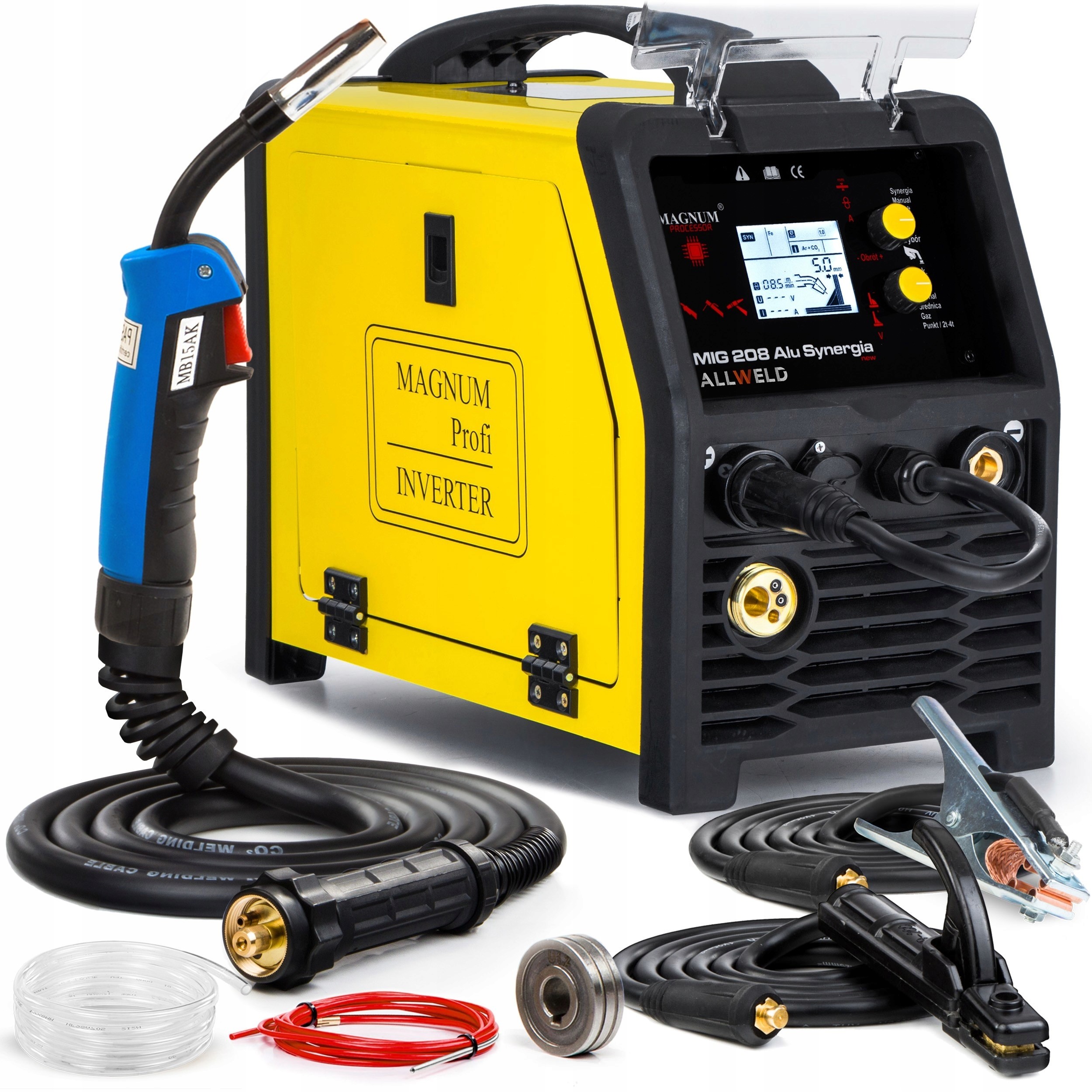 Svářečka Migomat Magnum Mig 208 Alu Synergie Mag Mma Tig 230V 200A Alu 3V1