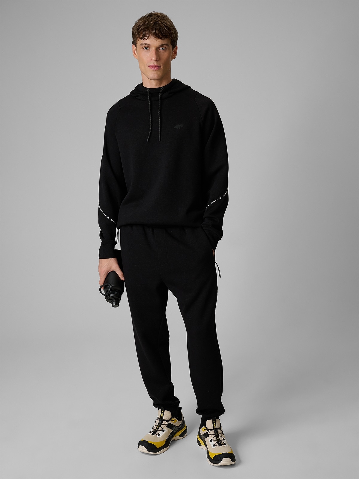 4F Pánské Tepláky Černé Pohodlné Joggery XL