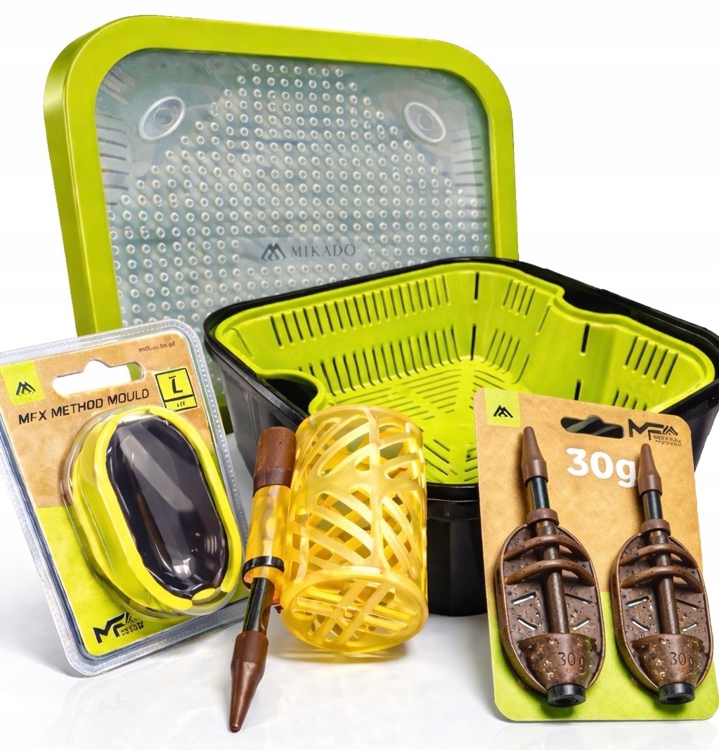 Zestaw Method Feeder Mikado 30g - Koszyki + Foremka + Sitko Do Metody