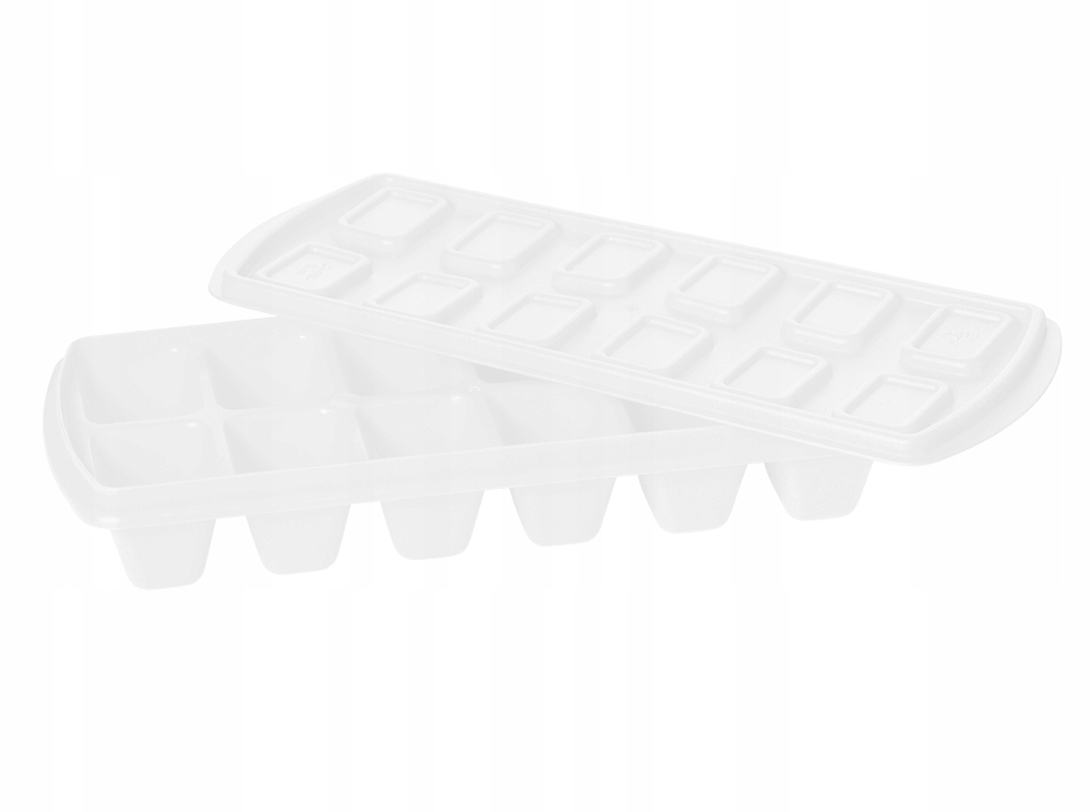 

Forma na kostki lodu z pokrywką zamykana Biała