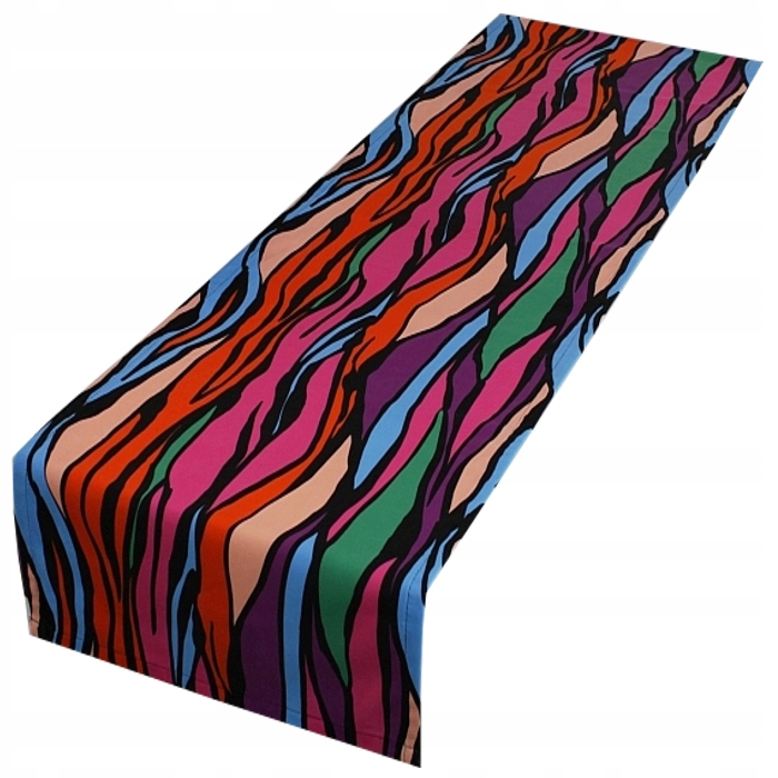 

Bieżnik Welurowy kolorowe fale 40x140 welur velvet