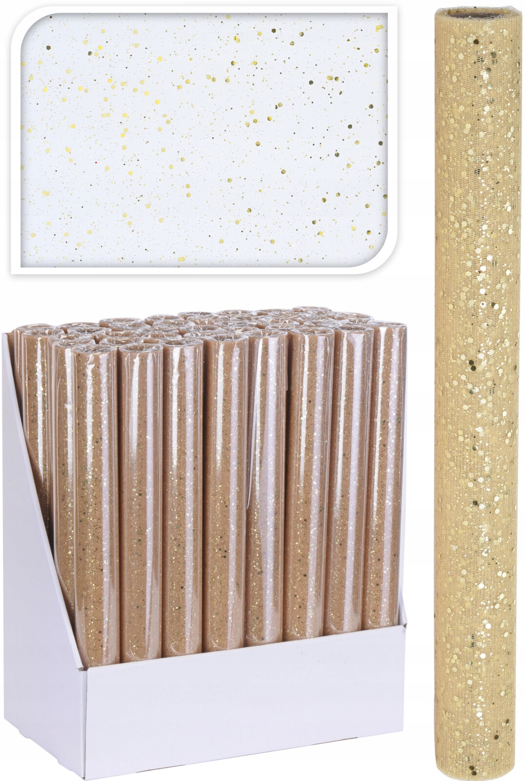 

Materiał dekoracyjny 38x200cm kolor złoty