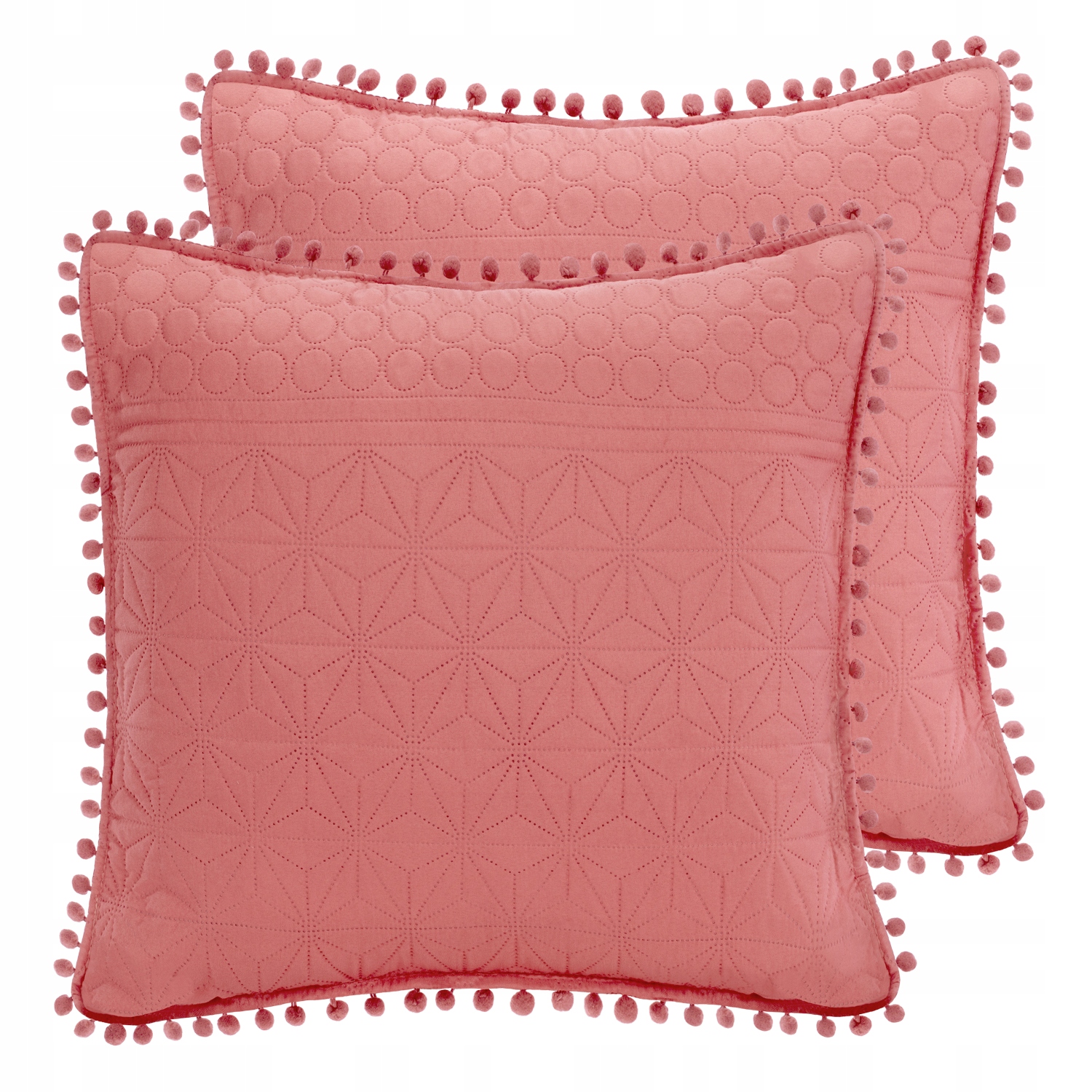 Poszewki ozdobne 2szt. boho pompony 45cm Różane