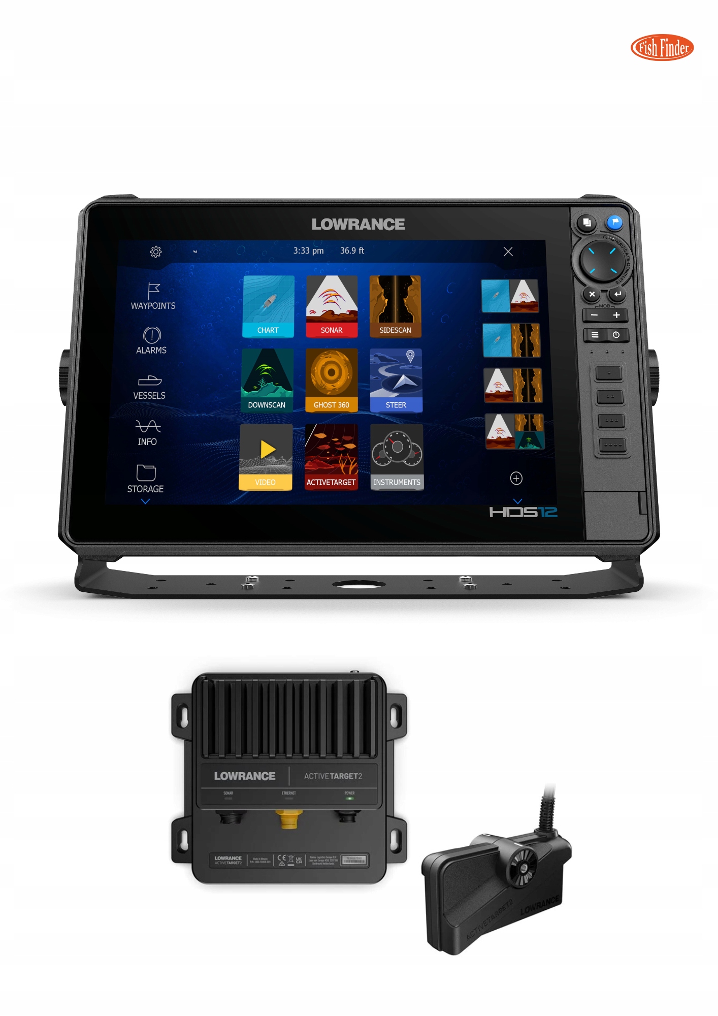 Lowrance HDS-12 Pro 000-16003-001+ Active Target 2 000-15959-001