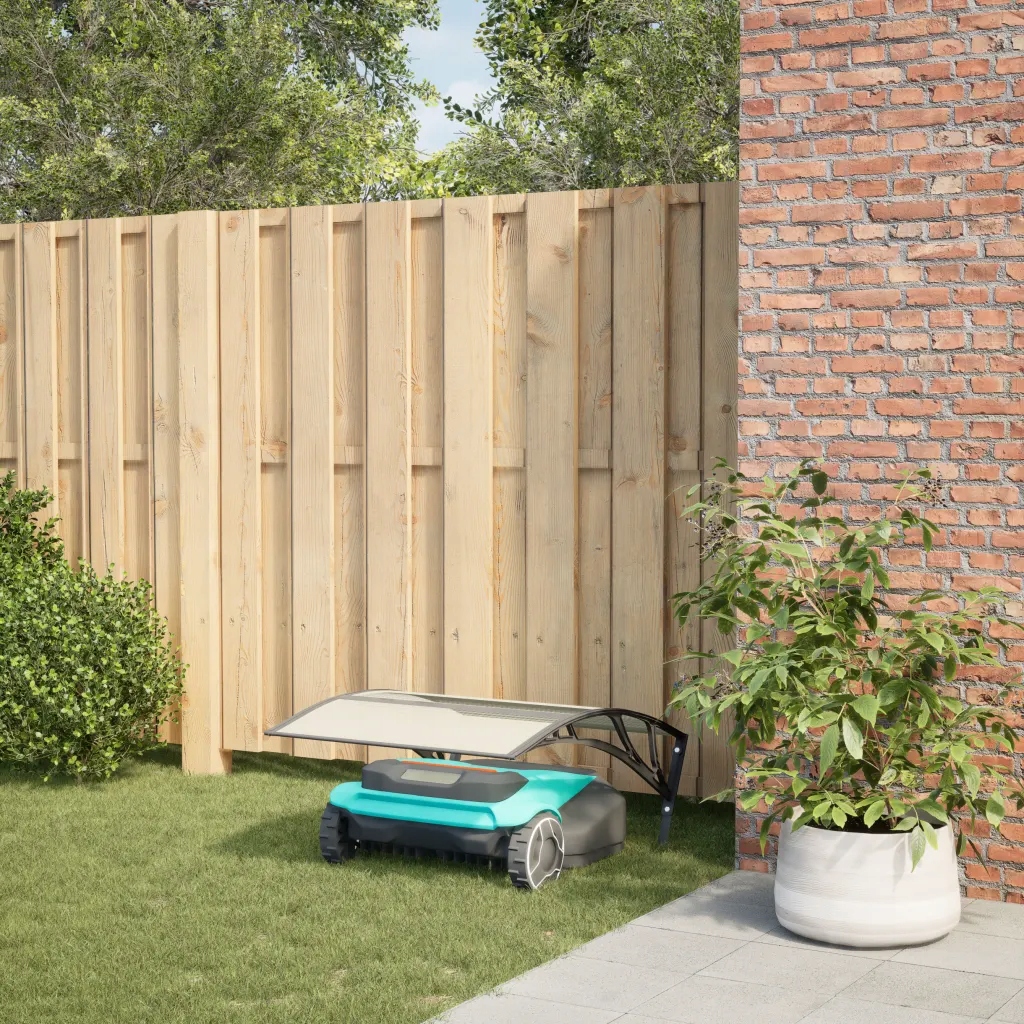 Garaż dla robota koszącego, czarny, 80x101x46 cm Szerokość 1 m