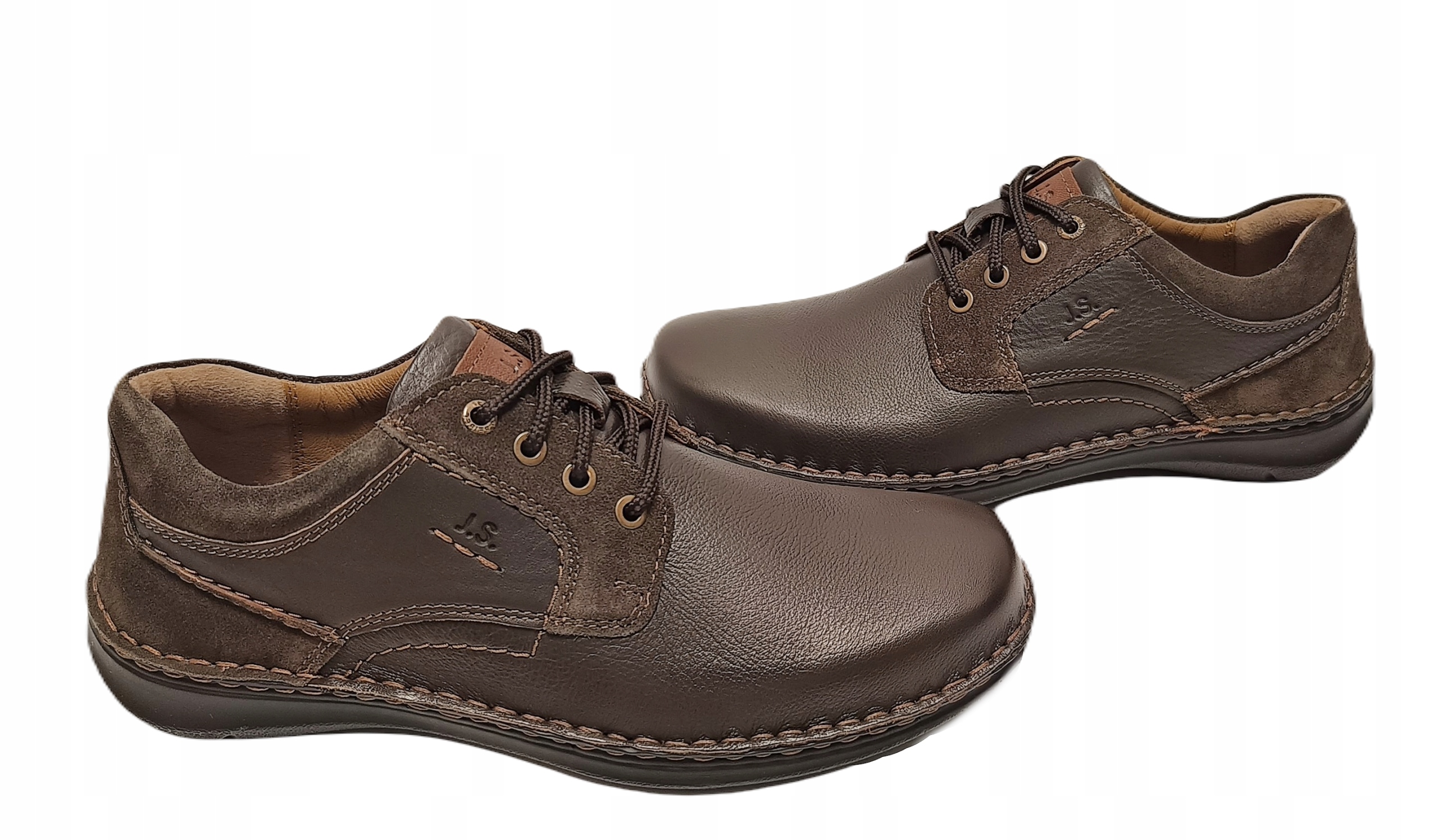 šněrovací polobotky kožené Josef Seibel 44906 hnědá vel. 43