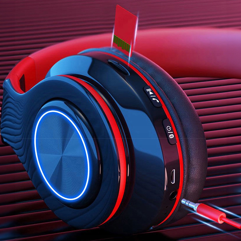 SŁUCHAWKI BEZPRZEWODOWE B39 BLUETOOTH MP3 NAUSZNE MIKROFON RGB DLA DZIECKA Stan opakowania oryginalne