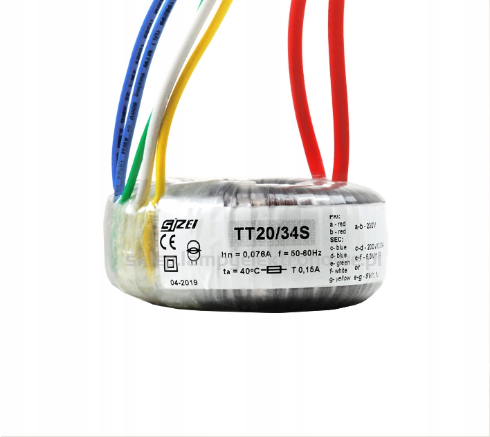 Síťový transformátor pro toroidní lampové zesilovače Sizei TT20/34/S