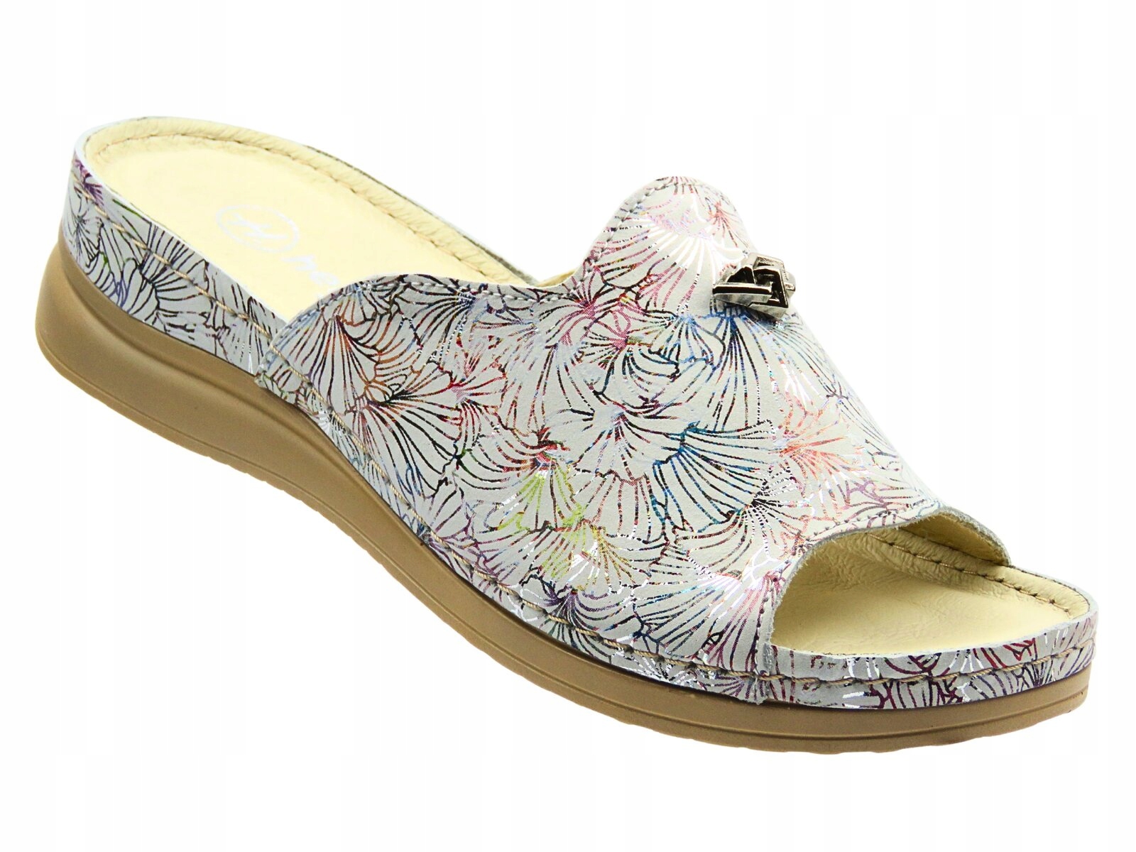 Nazouváky Helios 141 Bílé Kožené Lehké Pohodlné Léto Elegantní