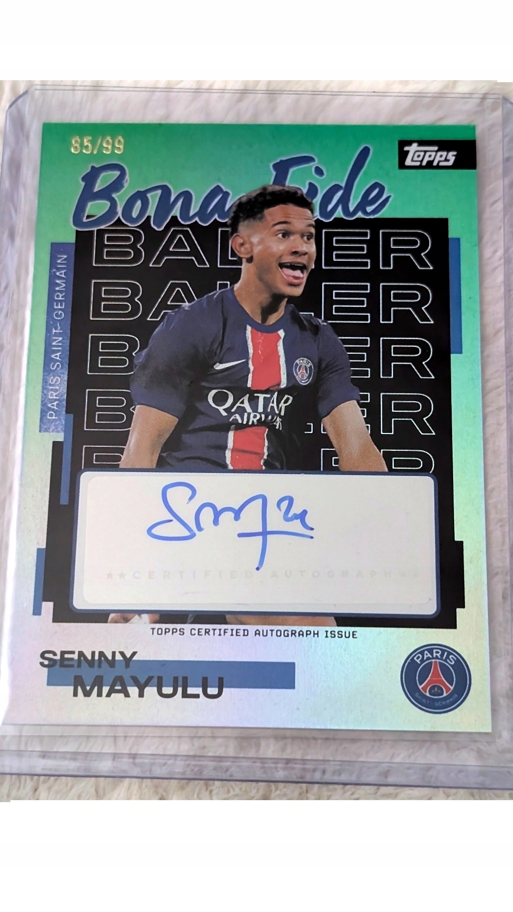 Senny Mayulu Topps Bona Fide 85/99 (25/26) Autograf Neymar 050/150 Psg