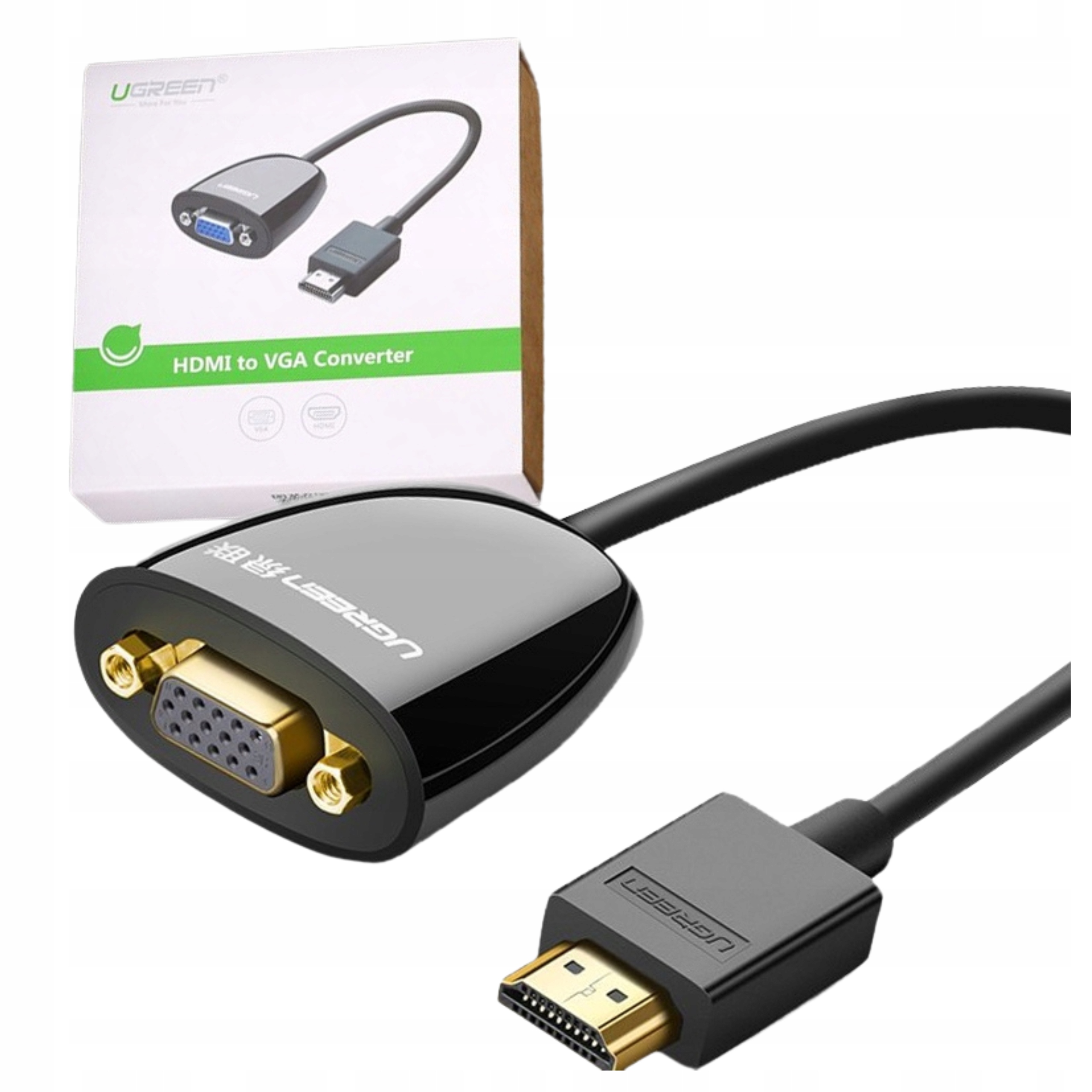 Ugreen Adapter Hdmi Do Vga Przejściówka Męski Żeński Do Telewizora Monitora