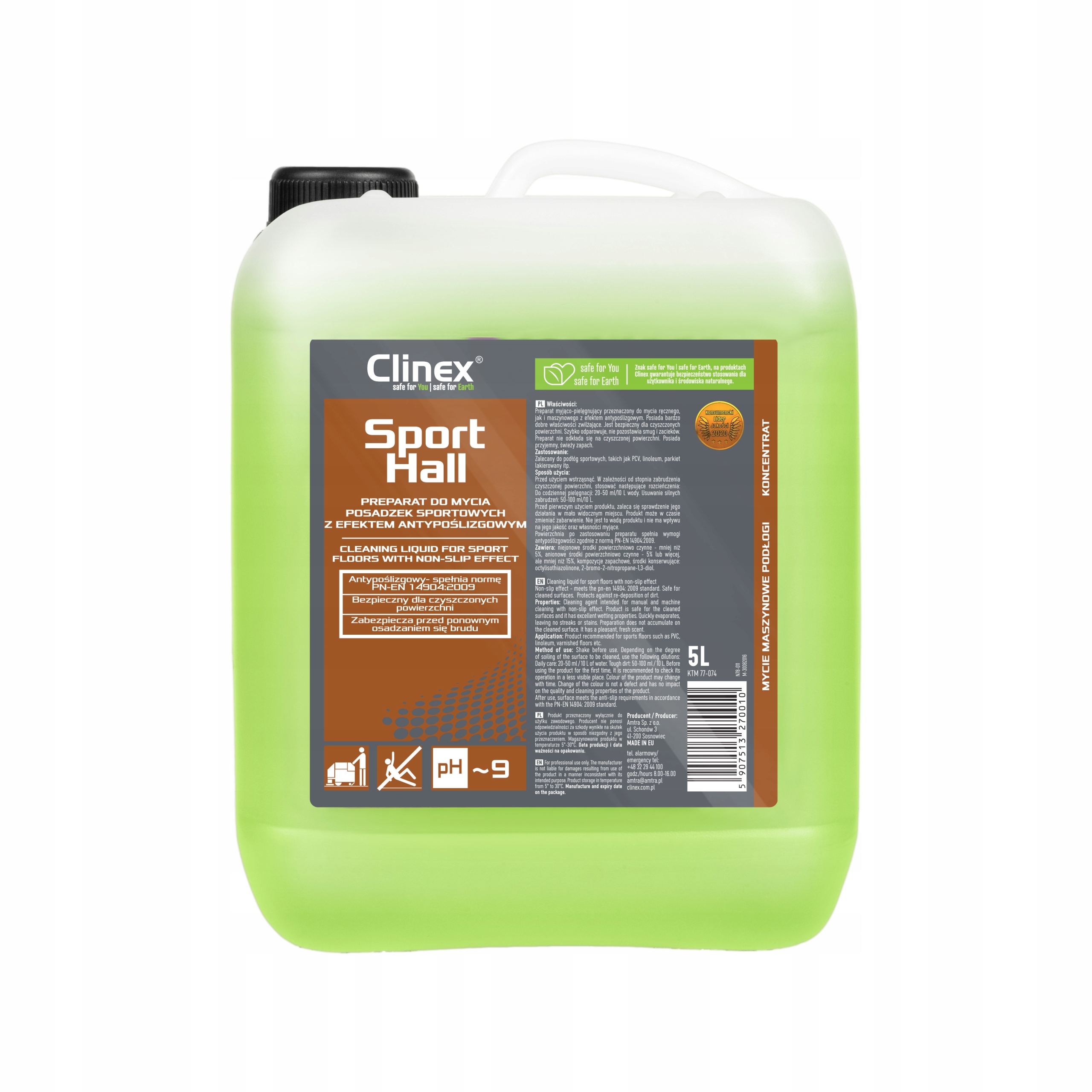 

Clinex Sporthall Płyn Do Mycia Posadzek Sport 5L