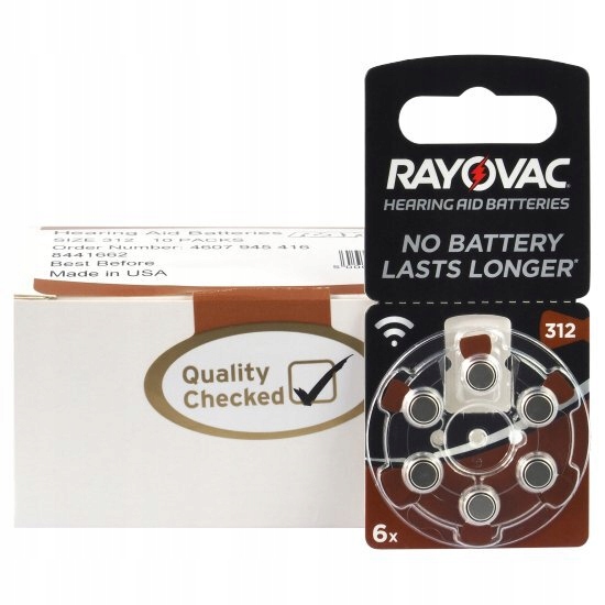

60 x baterie słuchowe Rayovac Acoustic Special 312