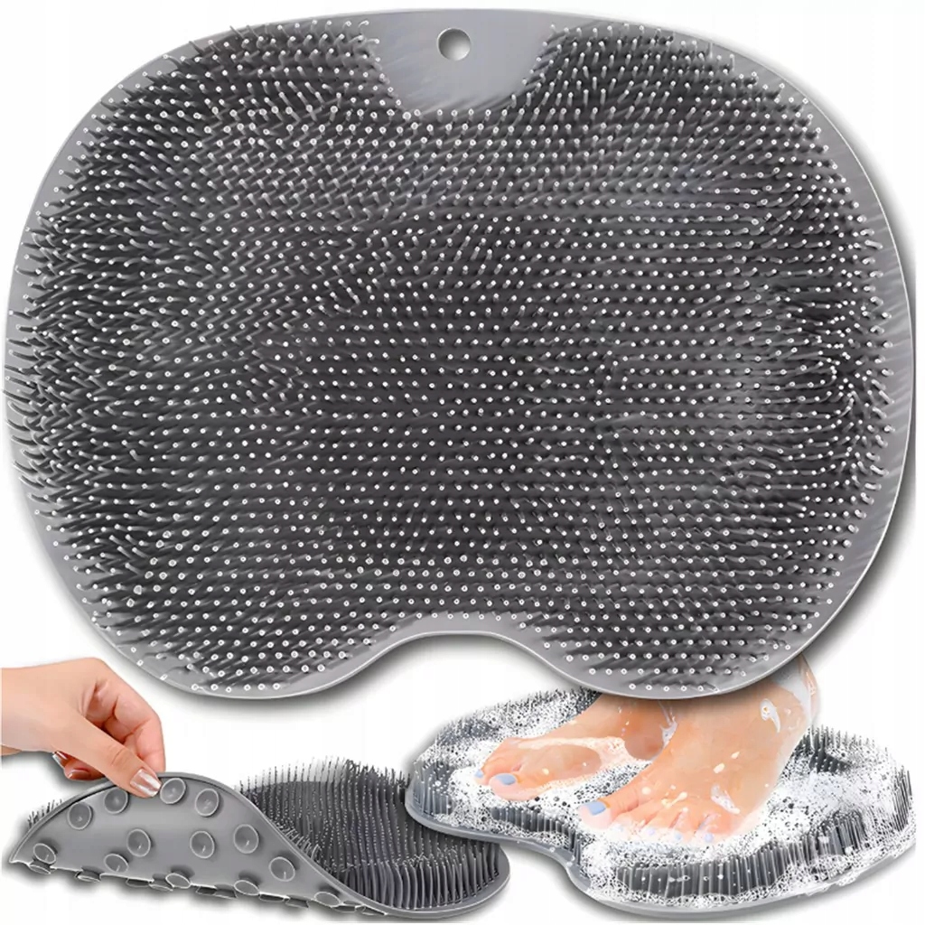 SZCZOTKA MATA DO MYCIA STÓP PLECÓW SILIKON MYJKA MASAŻER POD PRYSZNIC WANNY
