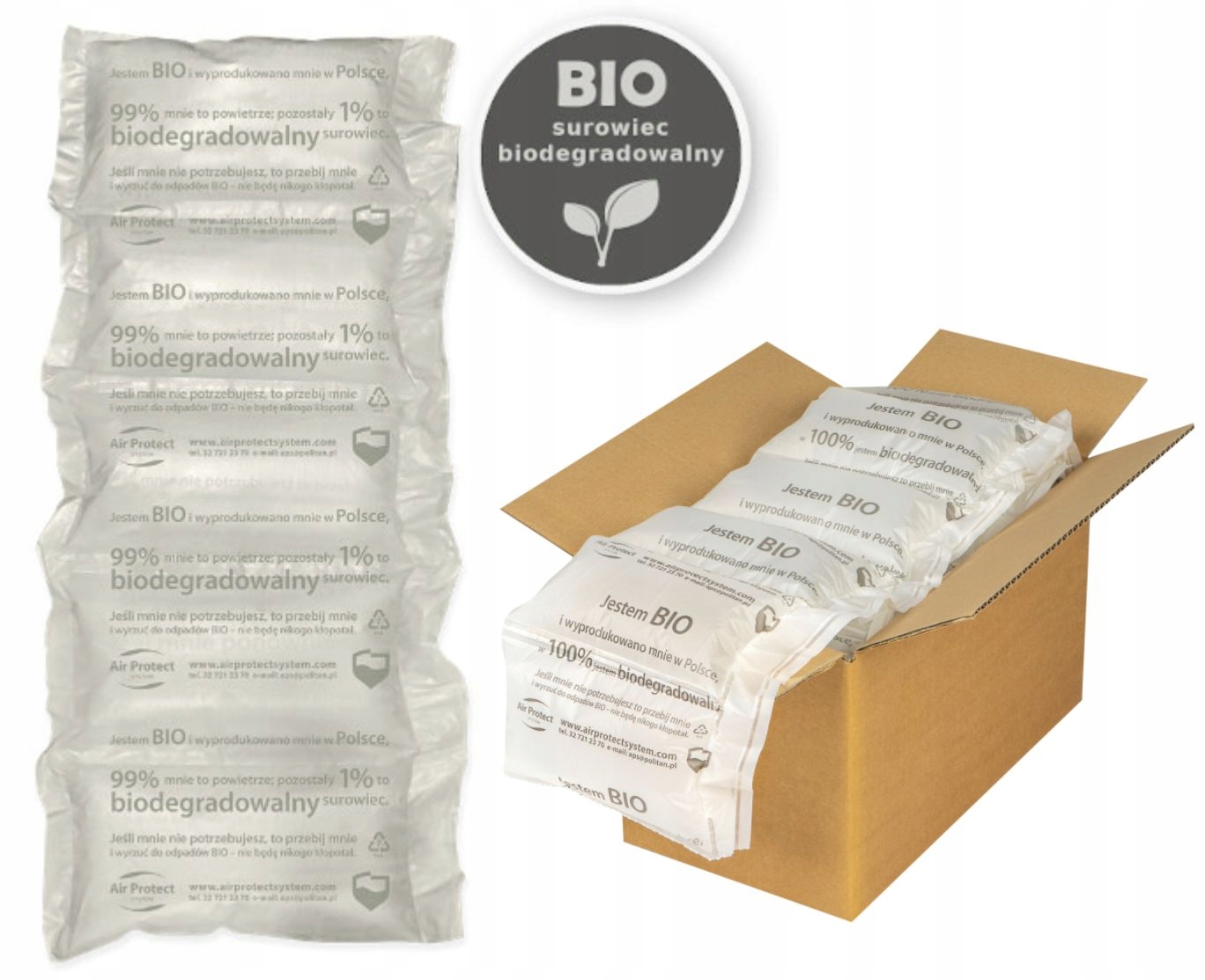 BIO PODUSZKI powietrzne wypełniacz paczek 200szt. Kod producenta wyp-0018