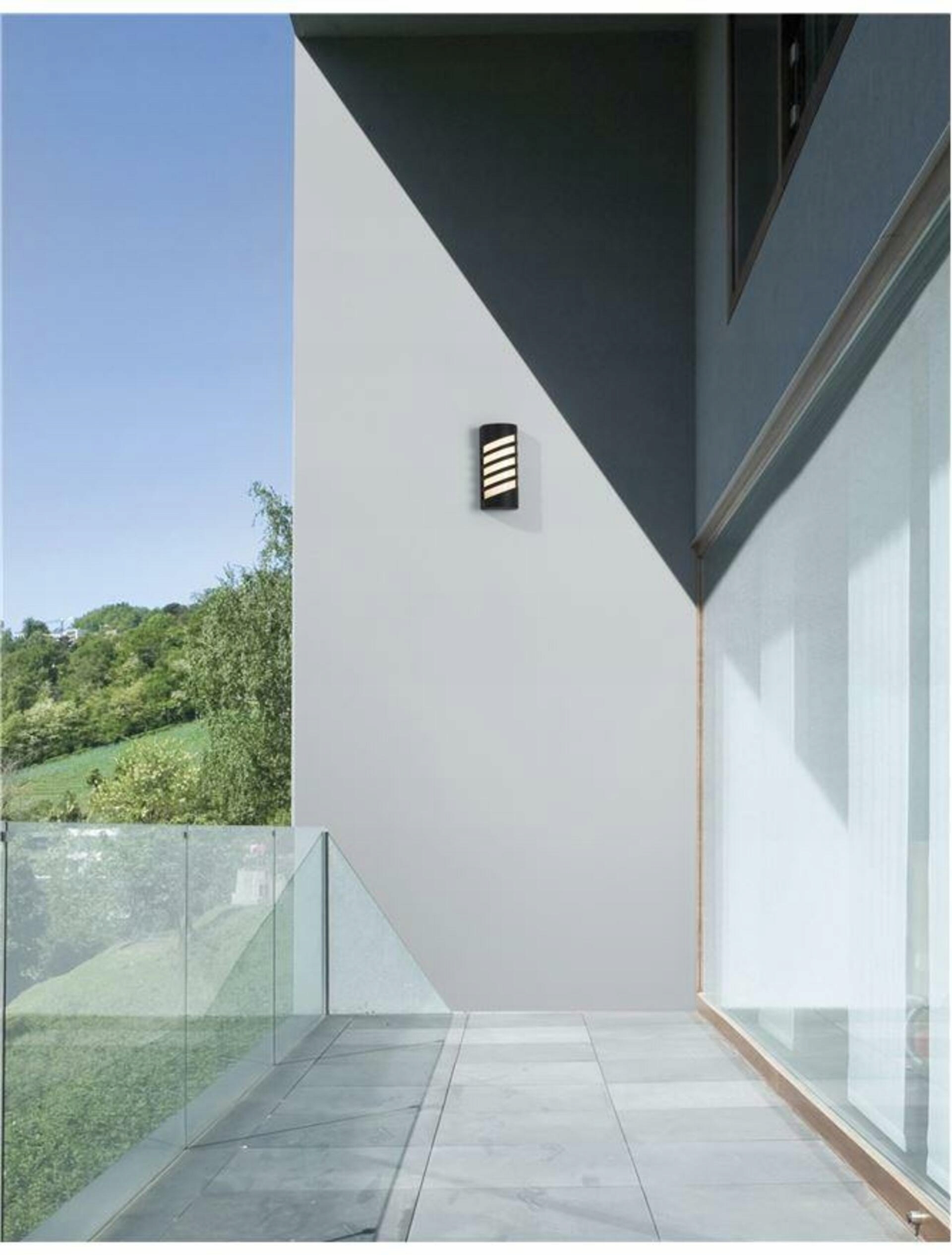 Nova Luce vonkajšie nástenné svietidlo Lupo čierny hliník akrylový difúzor Led